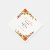 Rustikales Herbstlaub Brautparty Serviette (Ecke)