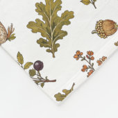 Rustikales Herbstlaub-Pilz-Waldmuster Fleecedecke (Ecke)
