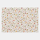 Rustikales Herbstlaub-Pilz-Waldmuster Geschenkpapier Set (Vorderseite 2)