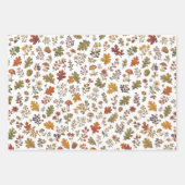 Rustikales Herbstlaub-Pilz-Waldmuster Geschenkpapier Set (Vorderseite)