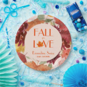 Rustikales Herbstlaub - Verliebe dich Pappteller (Party)