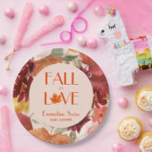 Rustikales Herbstlaub - Verliebe dich Pappteller (Party)