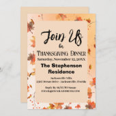 Rustikales Herbstleaf Themenabend Erntedank Einladung (Vorne/Hinten)