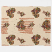 Rustikales Herbstleaves Herzmuster - Fall Vibes Fleecedecke (Vorderseite (Horizontal))