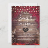 Rustikales Herbstleaves String Lights Barn Sweet 1 Einladung (Vorderseite)