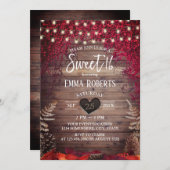 Rustikales Herbstleaves String Lights Barn Sweet 1 Einladung (Vorne/Hinten)