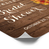 Rustikales Herbstleaves String Lights Brautparty Poster (Ecke)