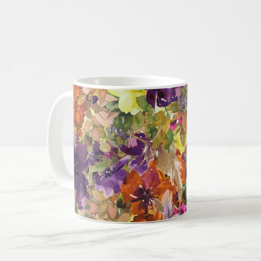 Rustikales Herbstmuster Kaffeetasse (Vorderseite Links)
