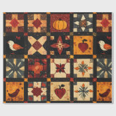 Rustikales Herbstmuster-Muster | Bauernhof Geschenkpapier (Flach)