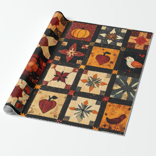 Rustikales Herbstmuster-Muster Bauernhof Geschenkpapier