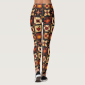 Rustikales Herbstmuster-Muster | Bauernhof Leggings (Rückseite)