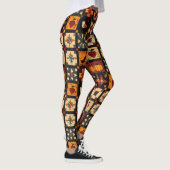 Rustikales Herbstmuster-Muster | Bauernhof Leggings (Rechts)