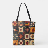 Rustikales Herbstmuster-Muster | Bauernhof Tasche (Rückseite)
