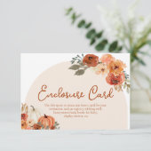 Rustikales Herbstpumpen Brautparty Begleitkarte (Stehend Vorderseite)