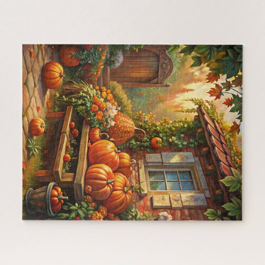 Rustikales Herbstpuzzle Puzzle (Horizontal)
