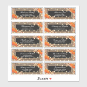 Rustikales Herbststername und Adressenaufdruckssie Aufkleber