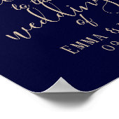 Rustikales Herbstvogel belästigt Marine Hochzeit B Poster (Ecke)