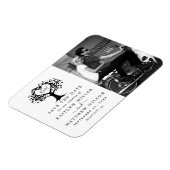 Rustikales Herz-Bäume Hochzeit Foto Save the Date Magnet (Linke Seite)