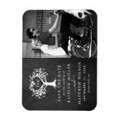 Rustikales Herz-Bäume Hochzeit Foto Save the Date Magnet (Vertikal)
