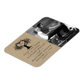Rustikales Herz-Bäume Hochzeit Foto Save the Date Magnet (Linke Seite)