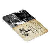 Rustikales Herz-Bäume Hochzeit Foto Save the Date Magnet (Rechte Seite)