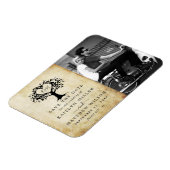 Rustikales Herz-Bäume Hochzeit Foto Save the Date Magnet (Linke Seite)