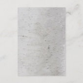 Rustikales Herz Birch Tree Hochzeitsempfang Begleitkarte (Rückseite)