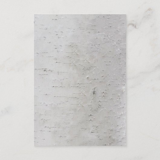 Rustikales Herz Birch Tree Hochzeitsempfang Begleitkarte (Rückseite)