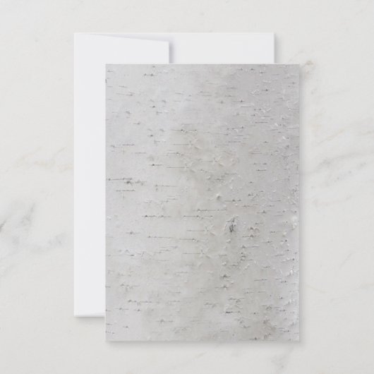 Rustikales Herz Birch Tree Wedding RSVP Karte (Rückseite)