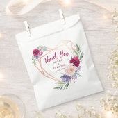 Rustikales Herz Burgund & Blush | Danke Hochzeit Geschenktütchen (Ausgeschnitten)