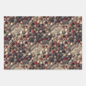 Rustikales Herz-Collage: Charmantes Foto-Muster Geschenkpapier Set (Vorderseite 3)