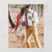 Rustikales Herz FOTO Lila Blue Floral Country Stal (Rückseite)