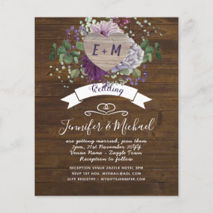 Rustikales Herz FOTO Lila Blue Floral Country Stal