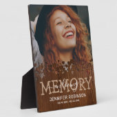 Rustikales Herz-Gedächtnis-Foto Fotoplatte (Seite)