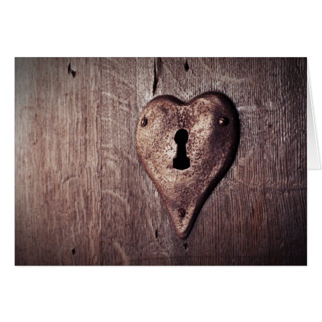 Rustikales Herz-geformter Verschluss in der (Vorderseite (Horizontal))