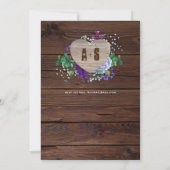 Rustikales Herz Hochzeit Einladung Blue SV (Rückseite)