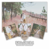 Rustikales Herz Hochzeitreise Flitterwochen Aufkleber (Vorderseite)