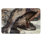 Rustikales Herz in Birch Bark Carved Names Natural Magnet (Horizontal)