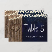 Rustikales Herz in der Tischnummer Baum (Vorne/Hinten)