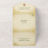 Rustikales Herz in einer mexikanischen Hochzeitsve All In One Einladung (Außenbereich)