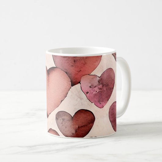 Rustikales Herz Kaffeetasse (VorderseiteRechts)