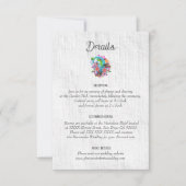 Rustikales Herz mexikanische Hochzeitdetails RSVP Karte (Vorderseite)