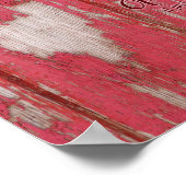 Rustikales Herz mit Zitat Poster (Ecke)