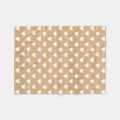 Rustikales Herz-Muster auf Holzhintergrund-Monogra Fleecedecke (Vorderseite (Horizontal))