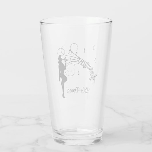 Rustikales High Step Tanzen Personalisiert Glas (Rückseite)