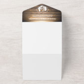 Rustikales Highlight in einer Hochzeitsreise All In One Einladung (Außenbereich)