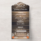 Rustikales Highlight in einer Hochzeitsreise All In One Einladung (Innen Boden)