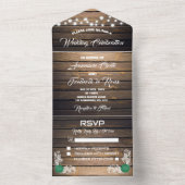 Rustikales Highlight in einer Hochzeitsreise All In One Einladung (Innen Boden)