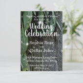 Rustikales Hinterhofholz und Kräuter Hochzeit Einladung (Stehend Vorderseite)