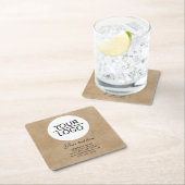 Rustikales Hinzufügen einer benutzerdefinierten Te Rechteckiger Pappuntersetzer (Vor Ort)